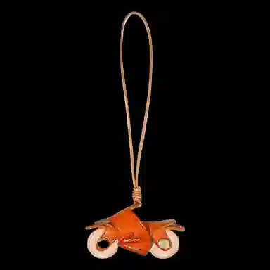 尚先生 头层摩托车真皮包包挂饰钥匙扣后视镜装饰包包 牛皮 挂件 男女同款情侣款