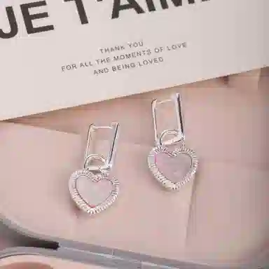 尚先生 爱心气质大气方圆脸显脸小轻奢高级感 铜 耳环 女款