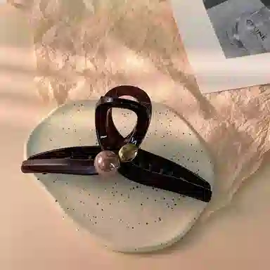 尚先生 韩式复古高级感大号简约抓夹后脑勺盘发鲨鱼夹气质头饰发卡  亚克力 发饰 女款