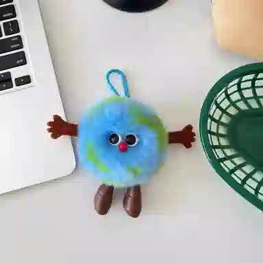 尚先生 小地球卡通可爱 毛绒 挂件 男女同款情侣款