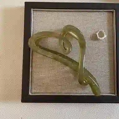 尚先生 韩版时尚甜美爱心大号抓夹高级感后脑勺鲨鱼夹 发夹 女款