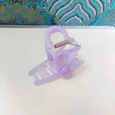 尚先生 夏季新款仙气渐变紫色简约圆珠中号抓夹甜美感高级鲨鱼夹新款清新 头饰 女款