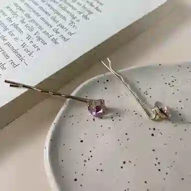 尚先生  夹子头饰韩国甜美少女发夹锆石爱心一字夹刘海夹边夹发卡子顶夹 发饰 女款