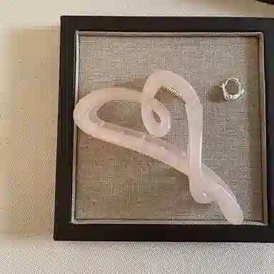 尚先生 韩版时尚甜美爱心大号抓夹高级感后脑勺鲨鱼夹 发夹 女款