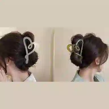 尚先生 韩版时尚甜美爱心大号抓夹高级感后脑勺鲨鱼夹 发夹 女款