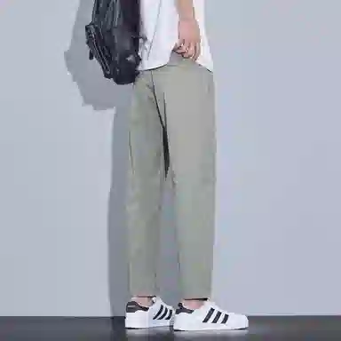 瑞梵帝斯 时尚薄款户外运动透气凉感百搭口袋装饰潮流痞帅宽松柔软舒适亲肤水洗直筒九分裤休闲裤 男款
