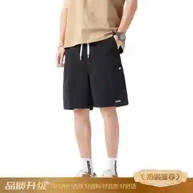 瑞梵帝斯 美式简约基础色复古机能风经典潮流时尚宽松直筒透气舒适日常户外运动通百搭五分裤休闲短裤 男款
