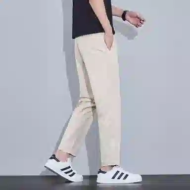 瑞梵帝斯 时尚薄款户外运动透气凉感百搭口袋装饰潮流痞帅宽松柔软舒适亲肤水洗直筒九分裤休闲裤 男款