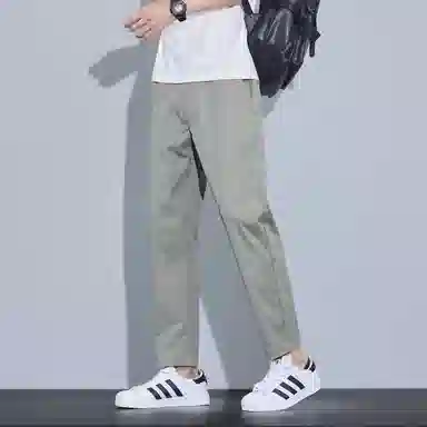 瑞梵帝斯 时尚薄款户外运动透气凉感百搭口袋装饰潮流痞帅宽松柔软舒适亲肤水洗直筒九分裤休闲裤 男款