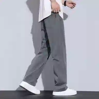 瑞梵帝斯 莱赛尔天丝裤子男生夏季薄款凉感透气纯色简约宽松直筒长裤美式潮牌高街风拉链多口袋设计青少年时尚潮流帅气休闲裤 男款