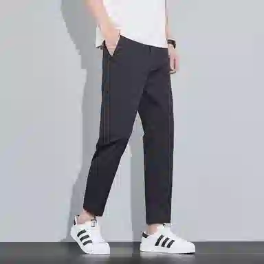瑞梵帝斯 时尚薄款户外运动透气凉感百搭口袋装饰潮流痞帅宽松柔软舒适亲肤水洗直筒九分裤休闲裤 男款