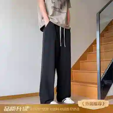 瑞梵帝斯 潮流百搭时尚户外运动宽松透气阔腿裤口袋装饰痞帅休闲裤 男款