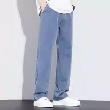 瑞梵帝斯 莱赛尔天丝裤子男生夏季薄款凉感透气纯色简约宽松直筒长裤美式潮牌高街风拉链多口袋设计青少年时尚潮流帅气休闲裤 男款