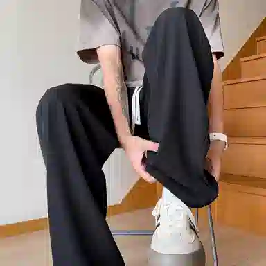 瑞梵帝斯 潮流百搭时尚户外运动宽松透气阔腿裤口袋装饰痞帅休闲裤 男款