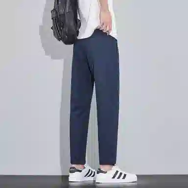 瑞梵帝斯 时尚薄款户外运动透气凉感百搭口袋装饰潮流痞帅宽松柔软舒适亲肤水洗直筒九分裤休闲裤 男款