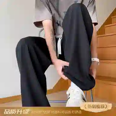 瑞梵帝斯 潮流百搭时尚户外运动宽松透气阔腿裤口袋装饰痞帅休闲裤 男款