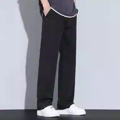 瑞梵帝斯 莱赛尔天丝裤子男生夏季薄款凉感透气纯色简约宽松直筒长裤美式潮牌高街风拉链多口袋设计青少年时尚潮流帅气休闲裤 男款