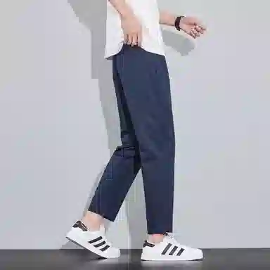 瑞梵帝斯 时尚薄款户外运动透气凉感百搭口袋装饰潮流痞帅宽松柔软舒适亲肤水洗直筒九分裤休闲裤 男款