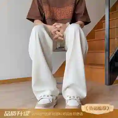 瑞梵帝斯 潮流百搭时尚户外运动宽松透气阔腿裤口袋装饰痞帅休闲裤 男款