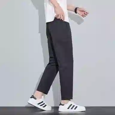 瑞梵帝斯 时尚薄款户外运动透气凉感百搭口袋装饰潮流痞帅宽松柔软舒适亲肤水洗直筒九分裤休闲裤 男款
