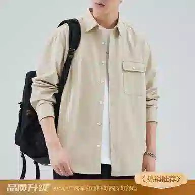 瑞梵帝斯 日系复古工装衣春季宽松休闲美式潮流百搭外穿衬衣做旧水洗工艺质感拉满多口袋设计久穿不易起球日常通勤衬衫 男款