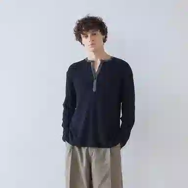 DIMC Henry Ribbed Long Sleeve Knit Tee