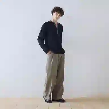 DIMC Henry Ribbed Long Sleeve Knit Tee