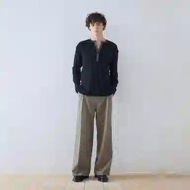 DIMC Henry Ribbed Long Sleeve Knit Tee