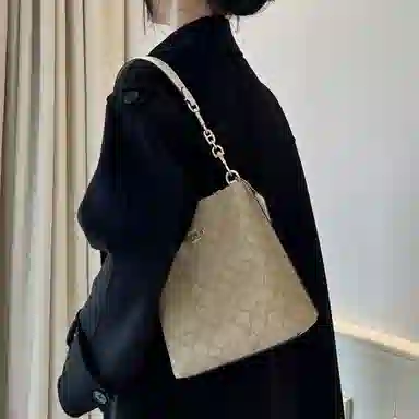 奢护匠心坊 适用蔻驰水桶包四叶草延长链 金属合金 包包肩带改造加长链条配件包带 女款 白色/直金色