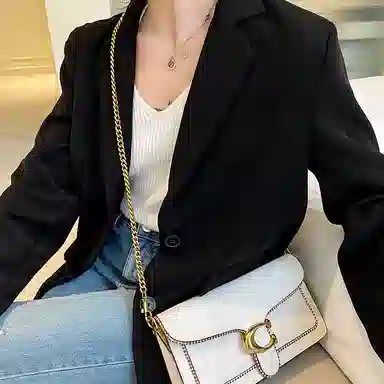 奢护匠心坊 适用斜挎替换链条配件珍珠延长链改造金属链配件包带 女款 古金/直金/银色/枪色铁