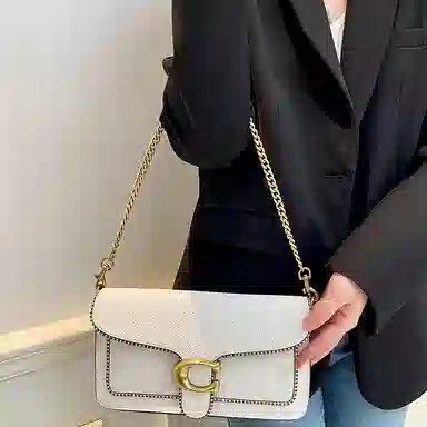 奢护匠心坊 适用斜挎替换链条配件珍珠延长链改造金属链配件包带 女款 古金/直金/银色/枪色铁