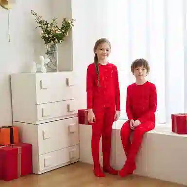 英氏 童装 醒狮图案圆领秋衣秋裤保暖套装 儿童款 礼盒装