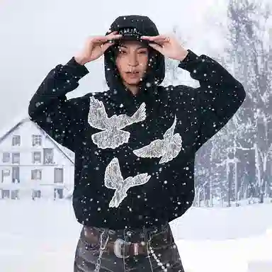 YADcrew Hoodie Black