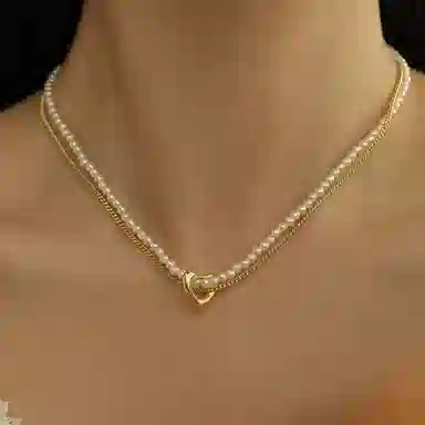 ONEKISS Double Layer Heart Necklace