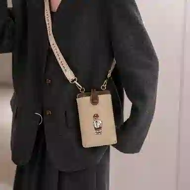 北包包 小众图案设计休闲简约日常通勤时尚百搭 帆布 帆布包单肩斜挎包 小号 女款 白色衬衫熊/滑板熊/皇冠熊