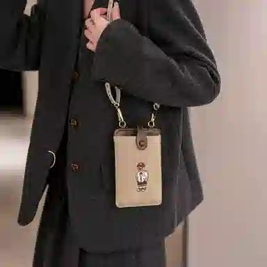 北包包 小众图案设计休闲简约日常通勤时尚百搭 帆布 帆布包单肩斜挎包 小号 女款 白色衬衫熊/滑板熊/皇冠熊