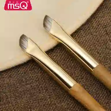 魅丝蔻 绿檀镰刀眼线刷斜角刀锋化妆刷雪狐毛绿檀香木高端品质 化妆刷 一支装