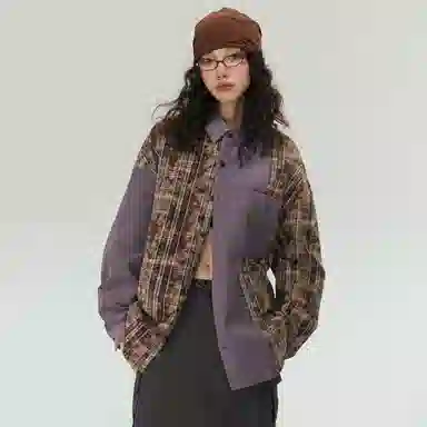EPTISON Corduroy Plaid Shirt