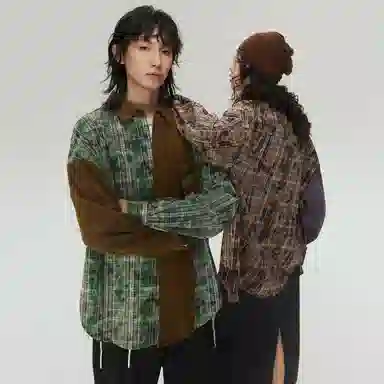 EPTISON Corduroy Plaid Shirt