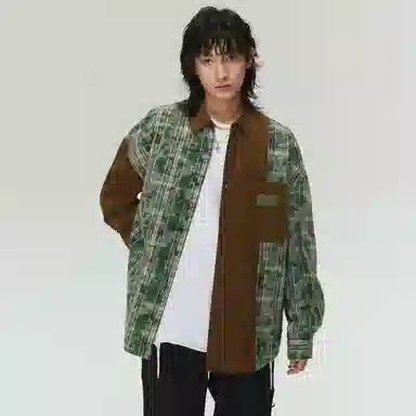 EPTISON Corduroy Plaid Shirt