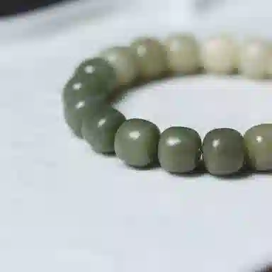【静心安神】 色菲尔 渐变绿绕指柔文玩佛珠手持盘玩 菩提根 手串 男女同款情侣款