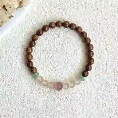 【吸金转运】 色菲尔 新中式桃花运手饰 国风小众设计 甜美清新少女心轻奢精致高级感珠串时尚百搭#好运 鸡翅木 手串 男女同款情侣款