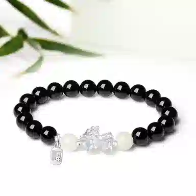 【999足银貔貅】 色菲尔 福牌吞金兽手饰 新中式民族风国潮高级小众设计转运珠 时尚简约百搭#好运 菩提子/菩提籽 手串 男女同款情侣款