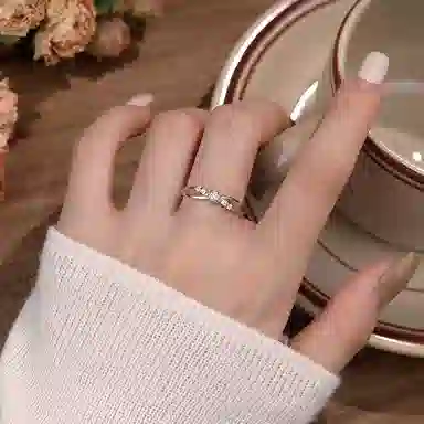 【S999银 免费刻字】 色菲尔 满糖甜心 轻奢锆石甜美少女感小众高级感设计 日常通勤开口可调节对戒 足银 戒指 男女同款情侣款