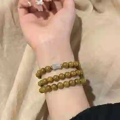 色菲尔 国风节节高升佛珠手饰 复古禅意招财纳福小众设计多圈叠戴串珠盘玩时尚百搭#好运 鸡翅木 木作手串 男女同款情侣款