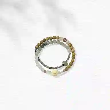 【招财进宝】 色菲尔 新中式莲花双圈叠戴 国潮简单百搭小众高级感设计转运平步青云步步高升学生通勤好运 檀木 手串 男女同款情侣款