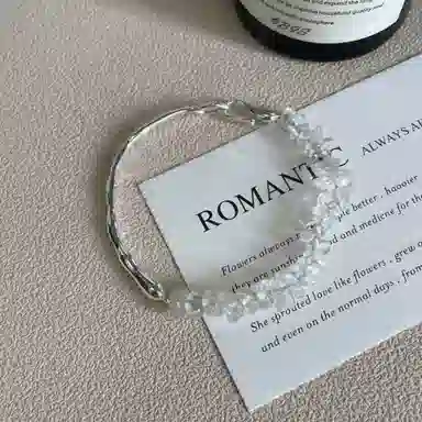 【S925银 赠含金贴纸】 色菲尔 事业顺利纯洁平衡招财上岸磁场好运连连 缓解压力日常通勤约会百搭#玄学转运手饰 白水晶 手链 女款