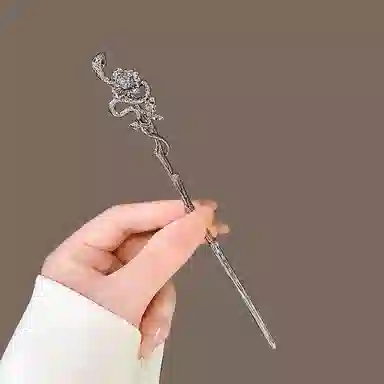 色菲尔 蛇形蛇形发饰金属感高级感新中式盘发个性创意小众簪子时尚发钗盘发神器简约发卡 合金 发簪 女款