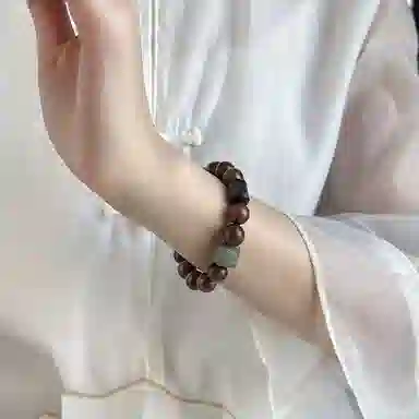 【时来运转】 色菲尔 国潮醒狮串珠 小众设计新中式时尚纹理复古文玩转运珠学生霸气招财平安日常通勤盘玩好运 檀木 手串 男女同款情侣款