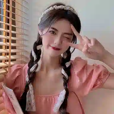 色菲尔 碎花珍珠   法式油画风碎花长条飘带编发绑发一体度假风飘带 布艺 发带 女款